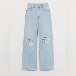 H&M NWT Wide leg High Waisted Jeans